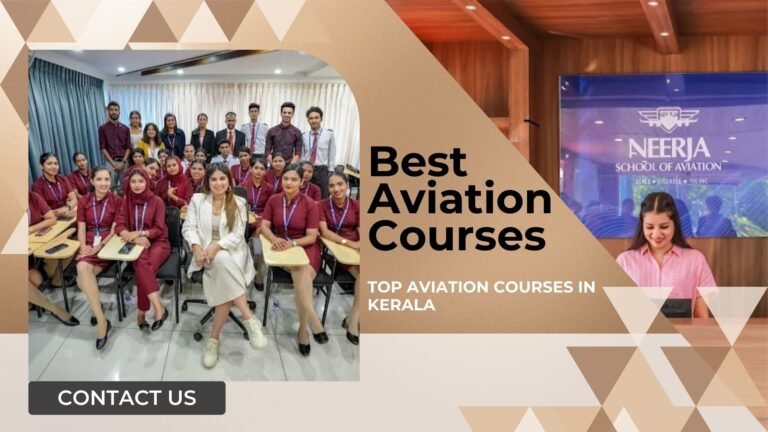 Students at Neerja School of Aviation, Kerala — offering Cabin Crew, Airport Operations and Travel Tourism courses in Kochi and Calicut
