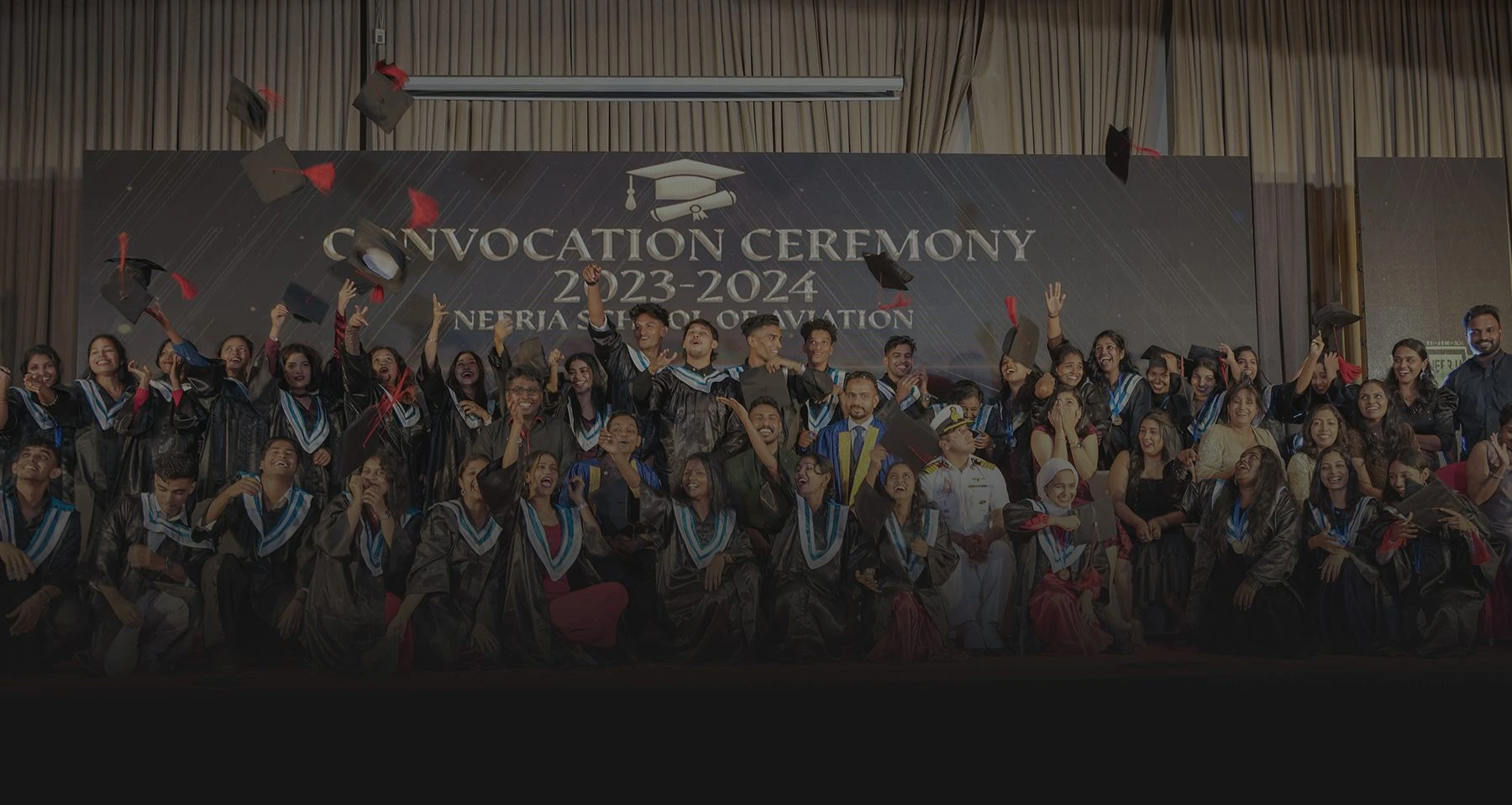 Neerja School of Aviation Convocation Ceremony 2023-2024 cabin crew students Kochi Kerala IATA certified graduates